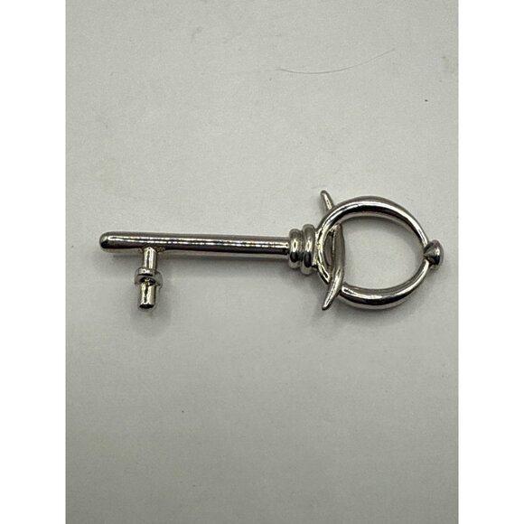 Silver Key-Shaped Pendant Charm By My Clique - Picture 1 of 4
